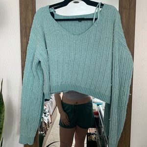 Mint crop top sweater